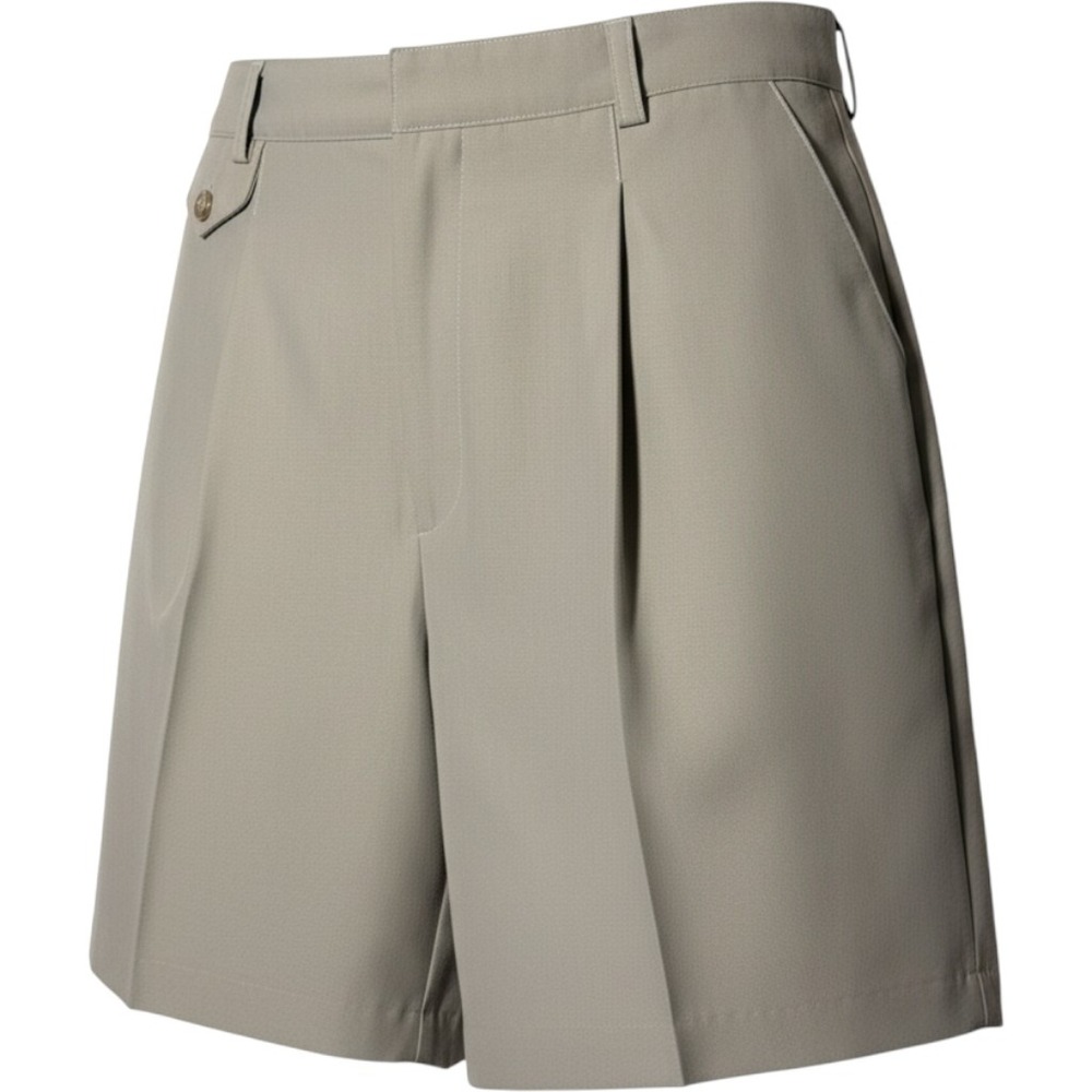 Laura Petites Sage Green High Rise Pleated Shorts Size 8 Preppy Ivy Chic